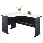Bush Advantage Series Left L-Shape Bow Front Wood Computer Desk in Slate
