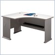 ADD TO YOUR SET: Bush Series A - Pewter - Left L-Bow Desk