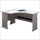 Bush Series A - Pewter - Left L-Bow Desk