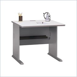 Bush Furniture Series A 36 Wood Credenza Desk in Pewter