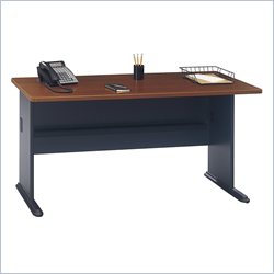Bush Furniture Series A 60 Wood Credenza Desk in Hansen Cherry