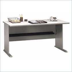 Bush Furniture Series A 60 Wood Desk in Pewter