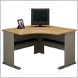 ADD TO YOUR SET: Bush Series A Corner Wood Computer Desk in Light Oak