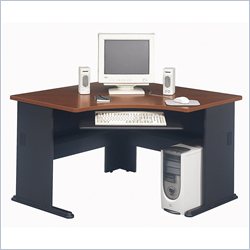 Bush Furniture Series A Corner Wood Computer Desk in Hansen Cherry