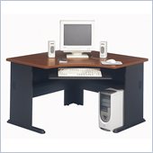 Bush Furniture Series A Corner Wood Computer Desk in Hansen Cherry