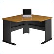 ADD TO YOUR SET: Bush Desk Series A Corner Wood Computer in Natural Cherry