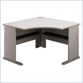 Bush Series A Corner Wood Computer Desk in Pewter