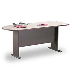 Bush Furniture Series A Wood Peninsula Desk in Taupe