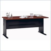 Bush Series A 72 Wood Credenza Desk in Hansen Cherry