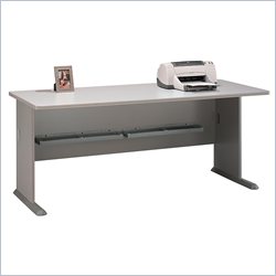 Bush Furniture Series A 72 Wood Credenza Desk in Pewter