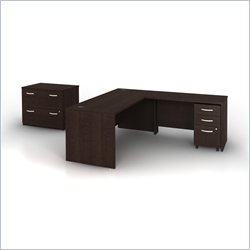Bush Furniture Series C Mocha Cherry Left L-Shaped Desk