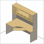 Bush Corsa Series Cubicle Office Set in Mocha Cherry