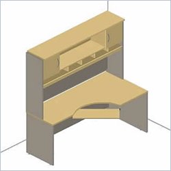 Bush Furniture Hansen Cherry Corsa Series Computer Desk with Hutch