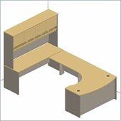Bush Corsa Series Corner U-Shaped Desk in Natural Cherry