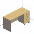 Bush Furniture Natural Cherry Corsa Series Single Pedestal Executive Desk by Bush