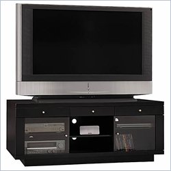 Bush Riverwood TV Stand in Satin Black