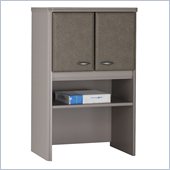 Bush Series A Storage Hutch in White Spectrum/ Pewter