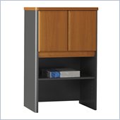 Bush Series A Storage Hutch in Natural Cherry/ Slate Grey