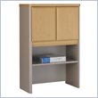 ADD TO YOUR SET: Bush Series A Storage Hutch in Light Oak/ Sage