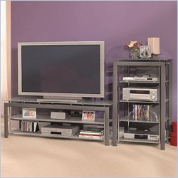 Bush Furniture 60 Inch Platinum Mist Wood Plasma/LCD TV Stand