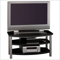 Bush Furniture Verona Black  42 Inch Leatherette Plasma/LCD TV Stand