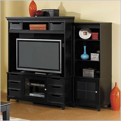 Bush Furniture - Weston Collection Entertainment Center in Black Finish
