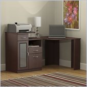 Bush Furniture Vantage Wood Corner Computer Desk in Harvest Cherry