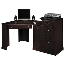 Bush Furniture Birmingham Collection Home Office Corner Computer Desk in Harvest Cherry Finish
