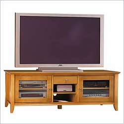Bush Furniture 60 Inch Napa Collection Wood Plasma TV Stand in Light Cherry