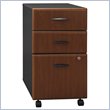 ADD TO YOUR SET: Bush Series A 3 Drawer Vertical Mobile Wood File Cabinet with Setup in Hansen Cherry (Flat Pack)