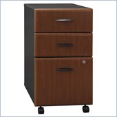 Bush Series A 3 Drawer Vertical Mobile Wood File Cabinet with Setup in Hansen Cherry (Flat Pack)