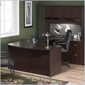 Bush Corsa Series Home Office Right-Facing U-Shape Computer Desk Set in Mocha Cherry Finish