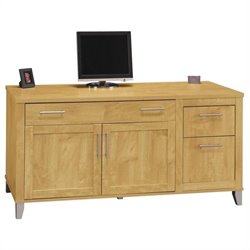 Bush Furniture Somerset 60 Wood Computer Credenza in Maple Cross