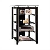 Bush Furniture Midnight Mist Audio Rack 3 Fixed Shelves