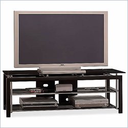 Bush Midnight Mist 60 Inch Wood TV Stand and Audio Rack Set