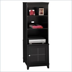 Bush Furniture Weston Audio Tower in Black 181051 SM2 Bush Furniture Weston Audio Tower in Black