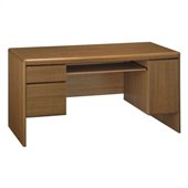 Bush Northfield Wood Credenza Computer Desk in Dakota Oak