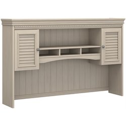 Bush Furniture Fairview Antique White Hutch for L-Desk