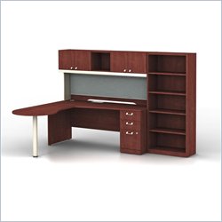 Bush Quantum Harvest Cherry Left L-Shaped Desk