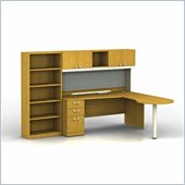 Bush Quantum Right L-Shape Office Suite in Modern Cherry