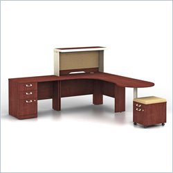 Bush Quantum Harvest Cherry Professional Right L-Shaped Desk
