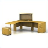 Bush Quantum Modern Cherry Professional Left L-Shaped Desk