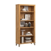 Bush Somerset 5 Shelf Wood Bookcase in Maple Cross