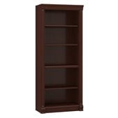 Bush Birmingham 5 Shelf Wood Bookcase in Harvest Cherry