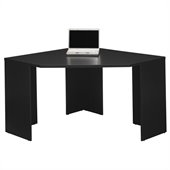 Bush MySpace Stockport Wood Corner Desk in Black
