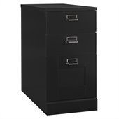 Bush MySpace Stockport 3 Drawer Lateral Wood Pedestal in Classic Black