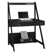 Bush MySpace Alamosa Wood Ladder Desk in Black