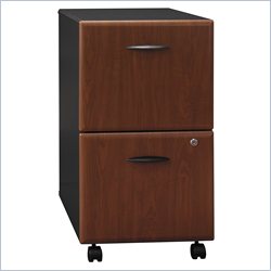 Bush Furniture Series A 2 Drawer Vertical Mobile Wood File Cabinet in Hansen Cherry by Bush