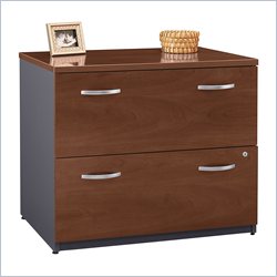 Bush Furniture Series C 2 Drawer Lateral Wood File Cabinet in Hansen Cherry