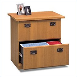 Bush Furniture Mission Pointe 2 Drawer Lateral Wood File Cabinet in Planked Maple